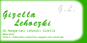 gizella lehoczki business card